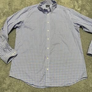 Lauren Ralph Lauren Shirt Mens 17.5 36/37 Black Label Plaid Button oeko-tek